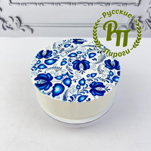 Бенто торт «Гжель»