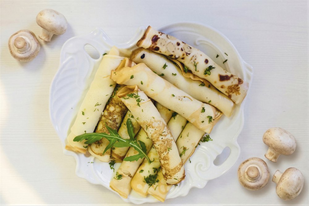 Блинчики с грибами 10 шт