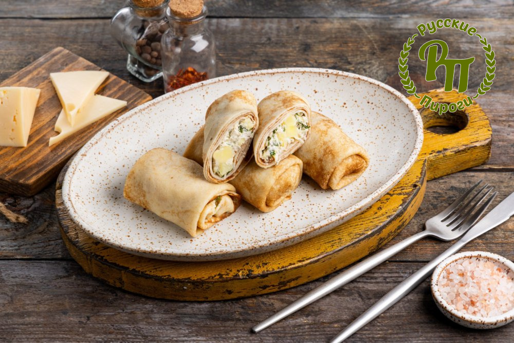 Блинчики с курицей, картофелем и сыром (4шт) 