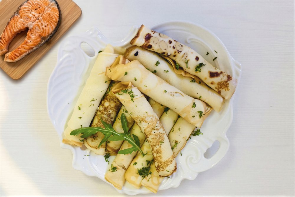 Блинчики с семгой 10 шт