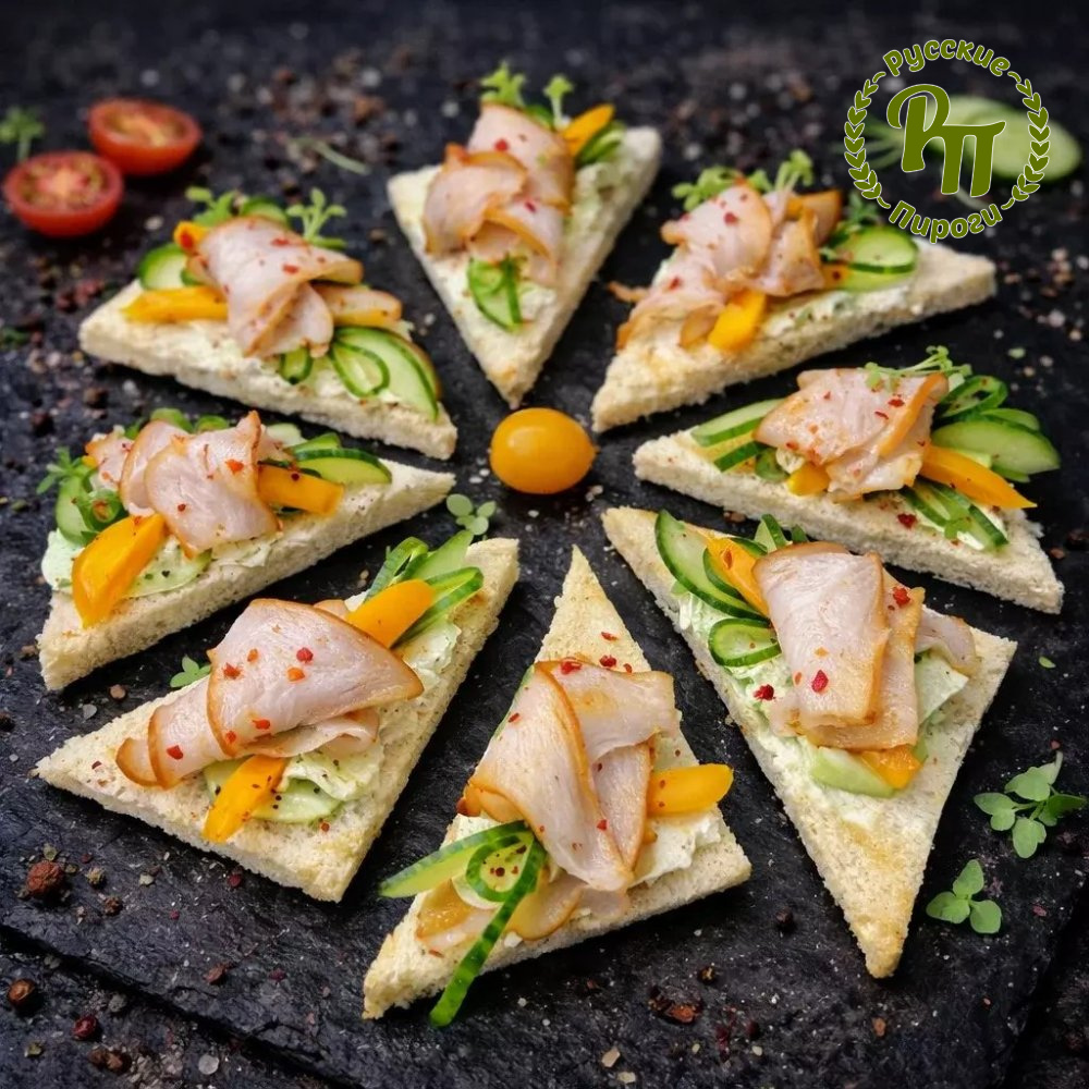 Брускетты "Копченая курочка"