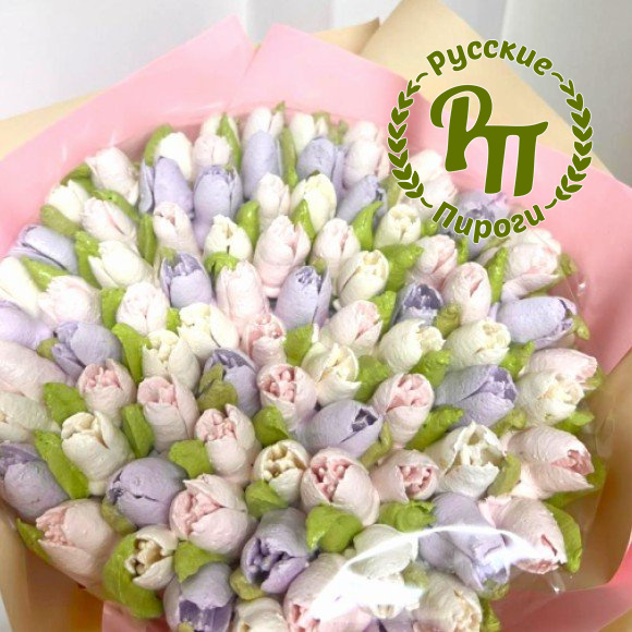 Букет зефирный «Весенние тюльпаны»