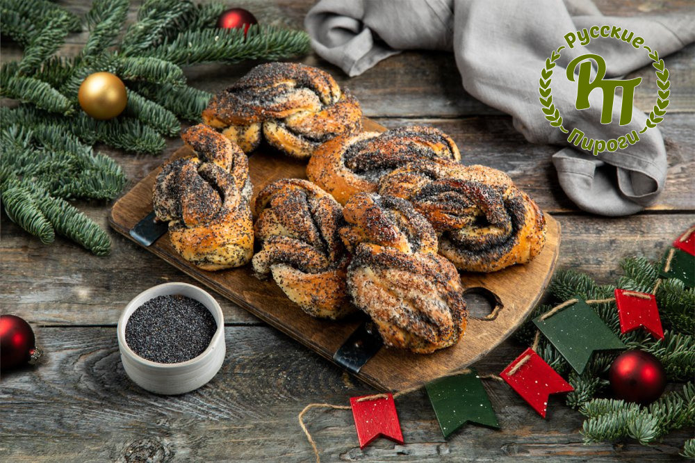 Булочки с маком 6шт