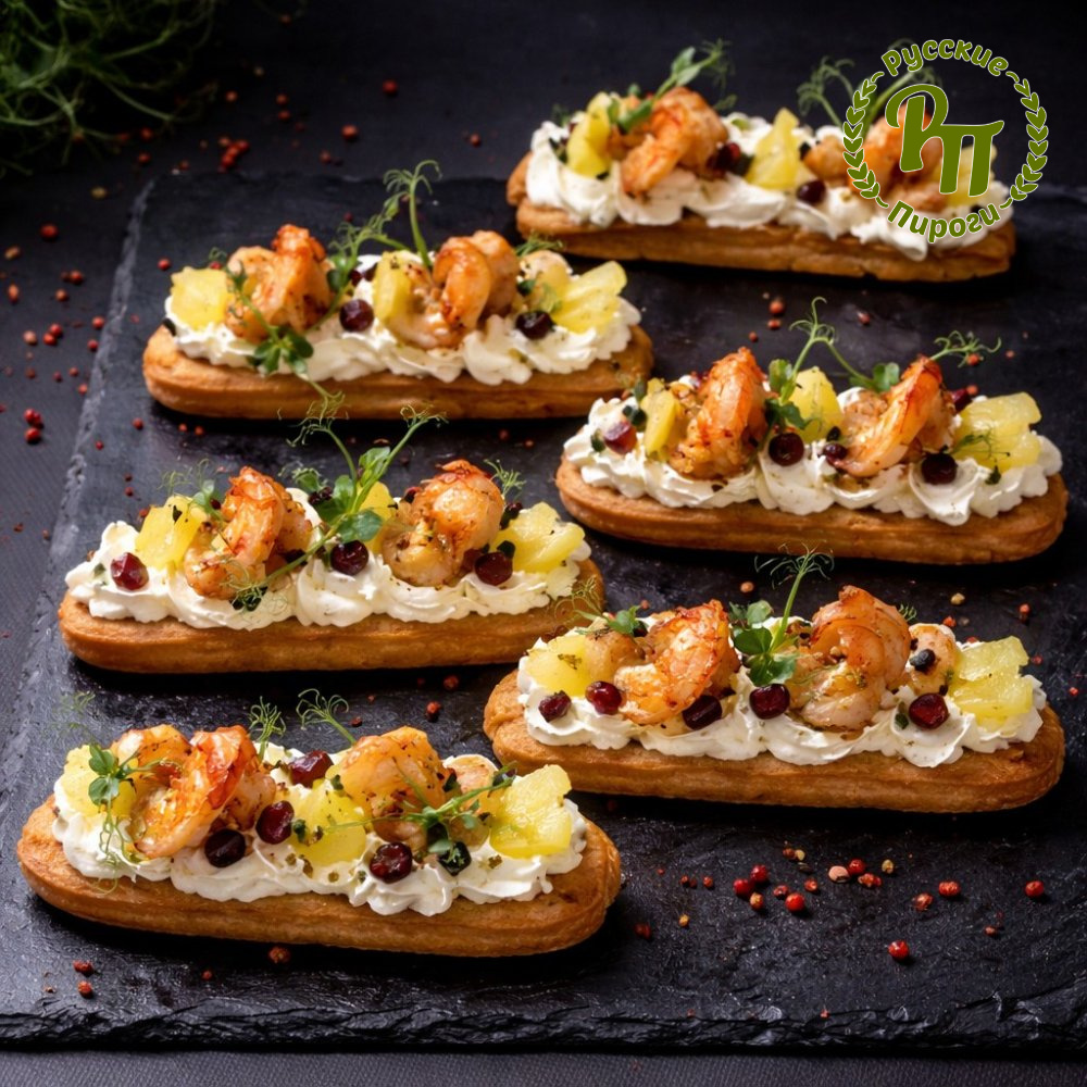 Эклеры "Ананас с креветкой" 5 шт