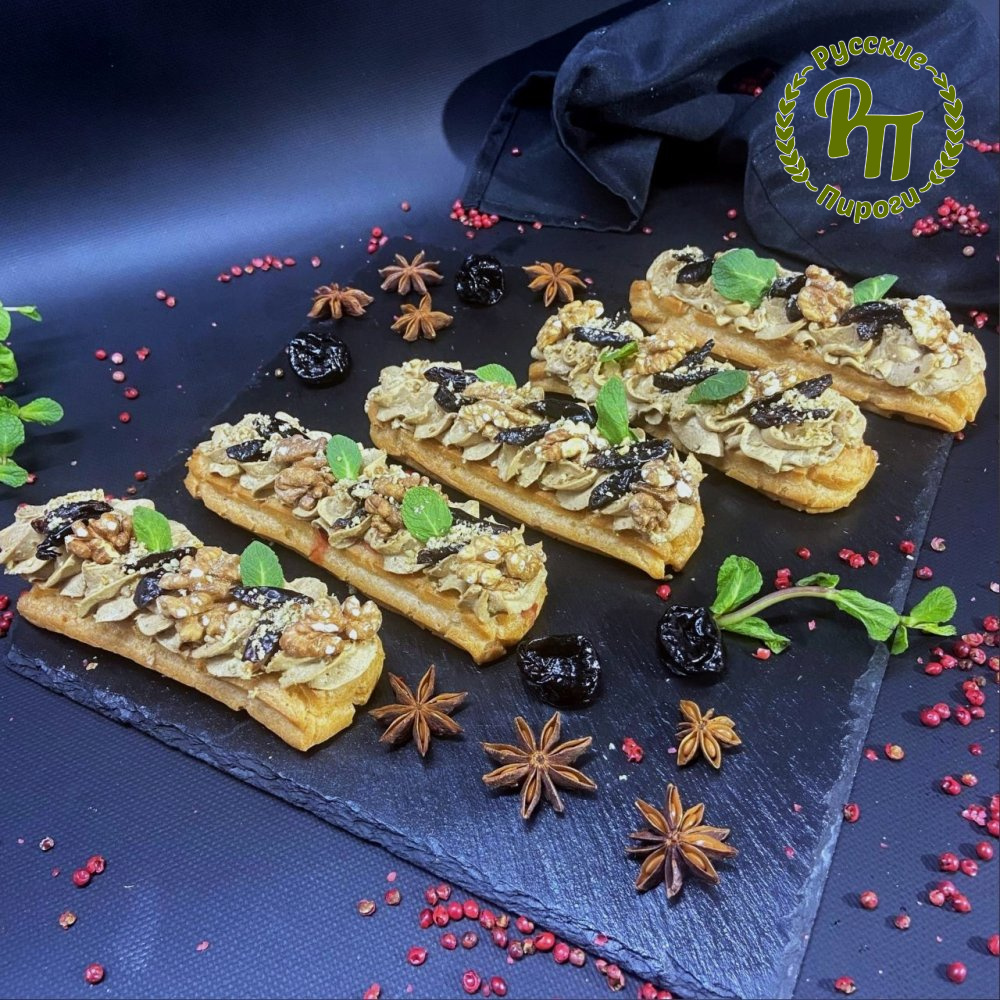 Эклеры "Печеночные с черносливом"