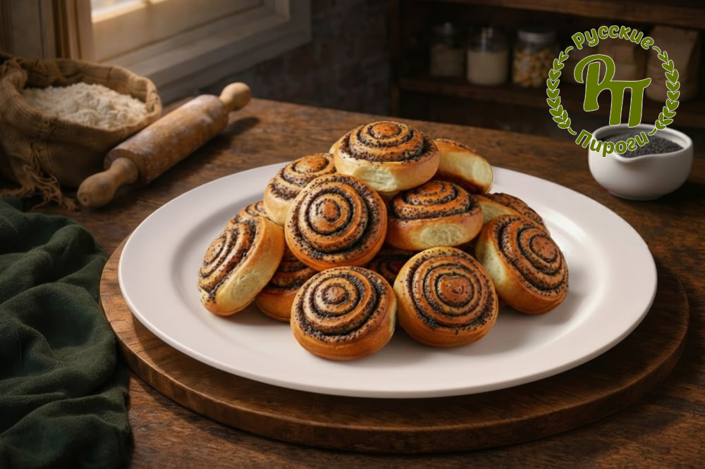 Фуршетные булочки с маком 25 шт