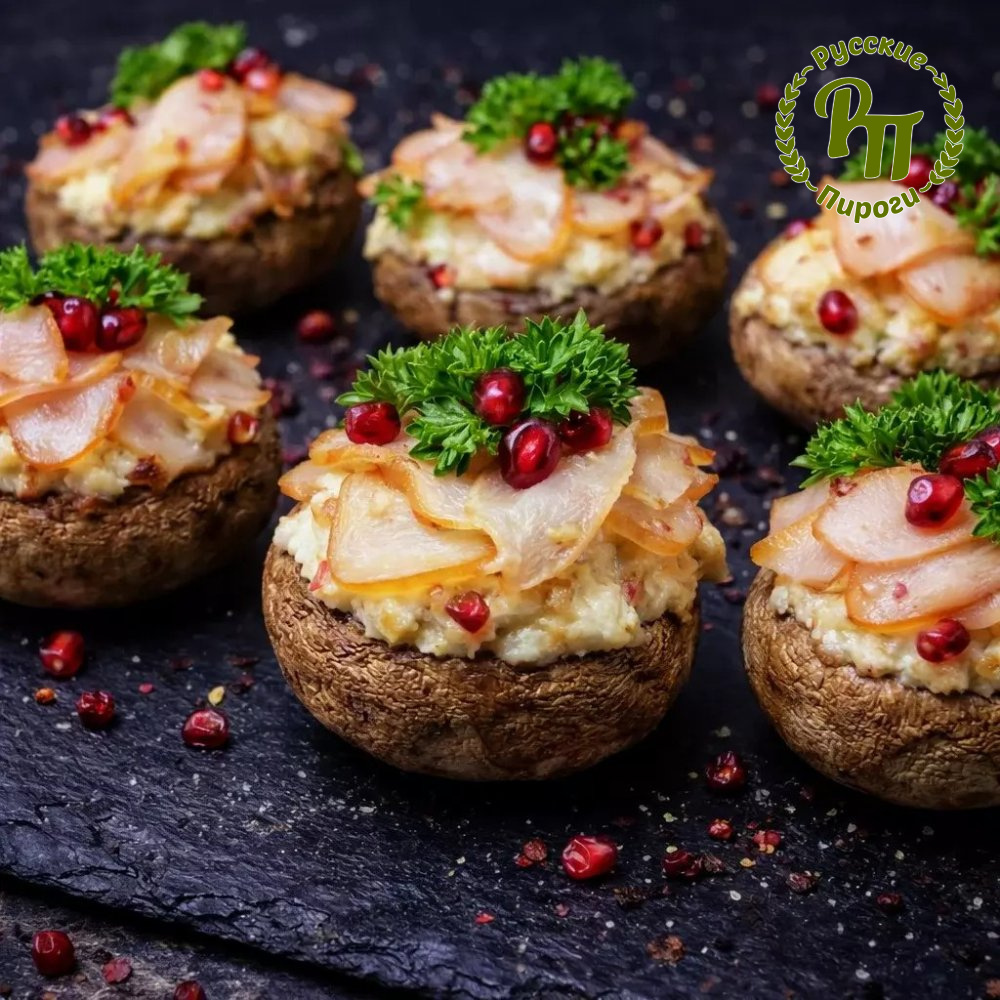 Грибная корзинка "Песто с копченой курочкой"