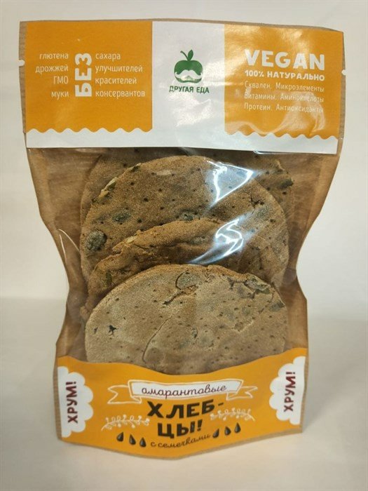 Хлебцы амарантовые цельнозерновые без глютена