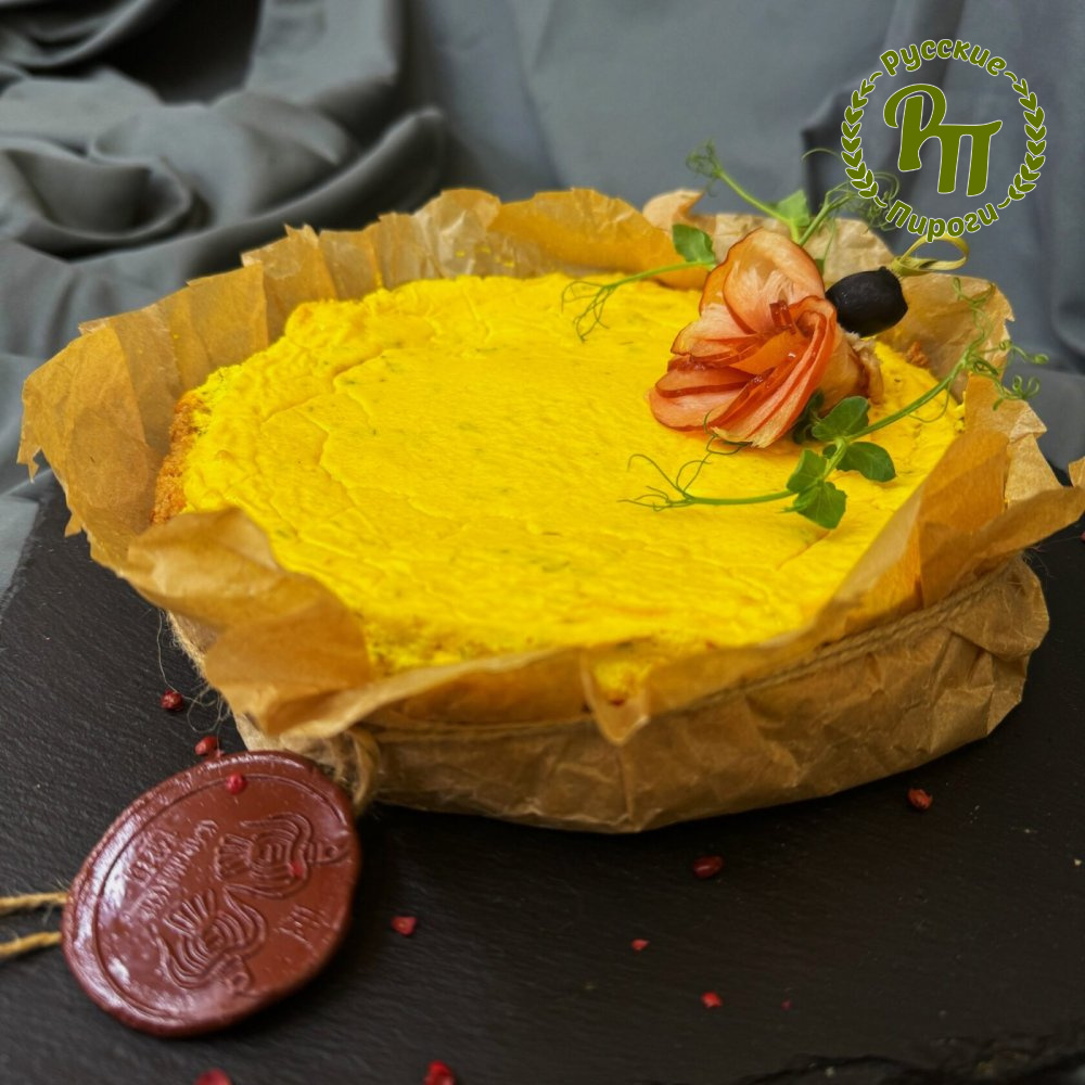 Индийский чизкейк с курочкой су-вид и куркумой