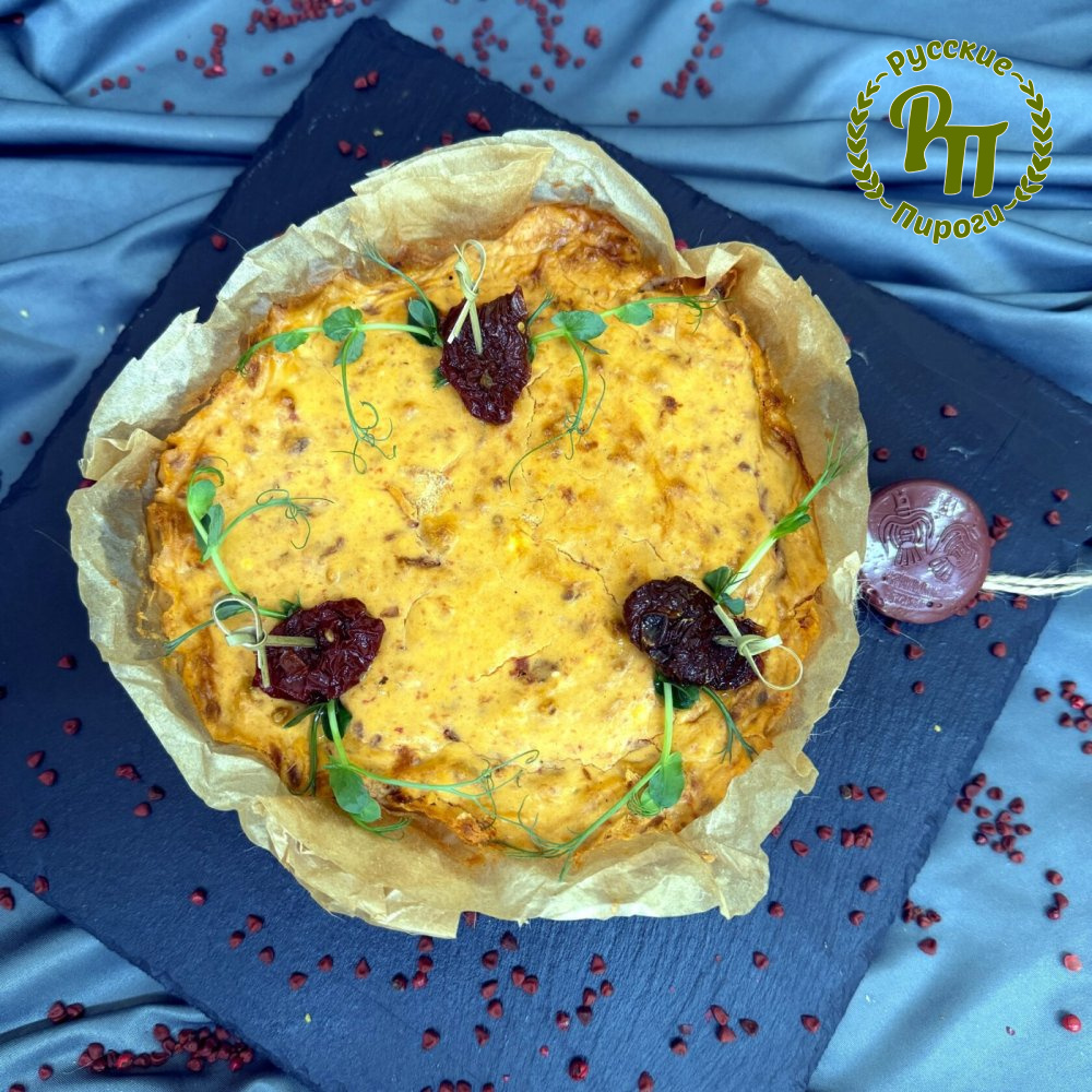 Испанский чизкейк с вялеными томатами и чесноком