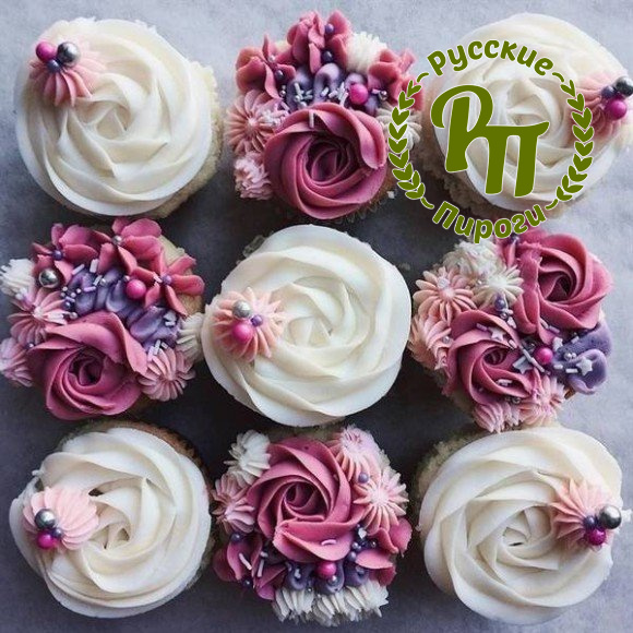 Капкейки «Цветочная нежность»