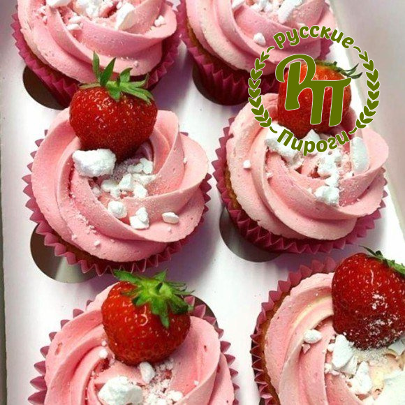 Капкейки «Клубничка»