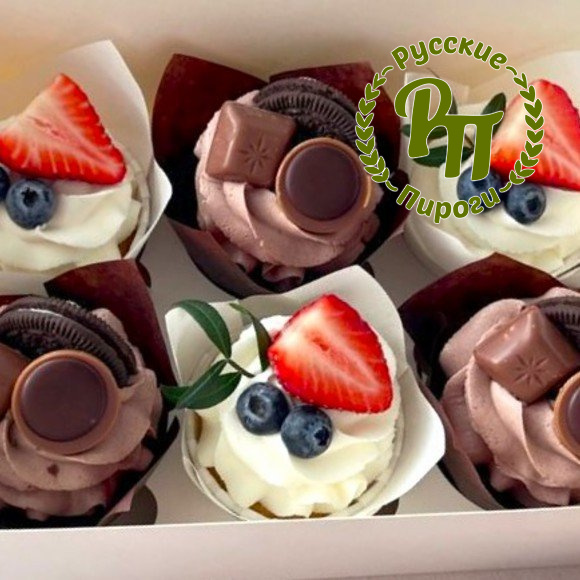 Капкейки «Клубника и ириска»