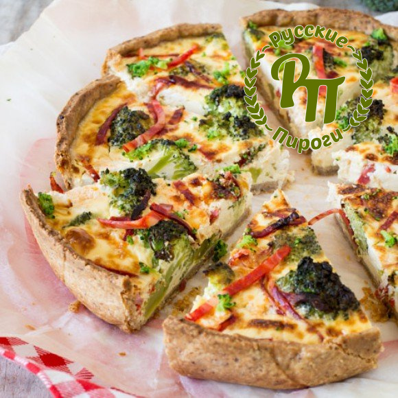 Киш с брокколи и сыром фета