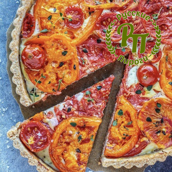 Киш с помидорами и моцареллой