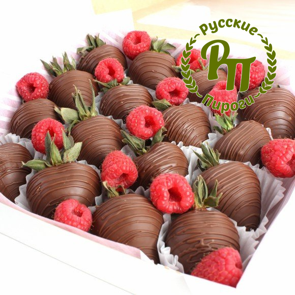 Клубника в шоколаде и малина