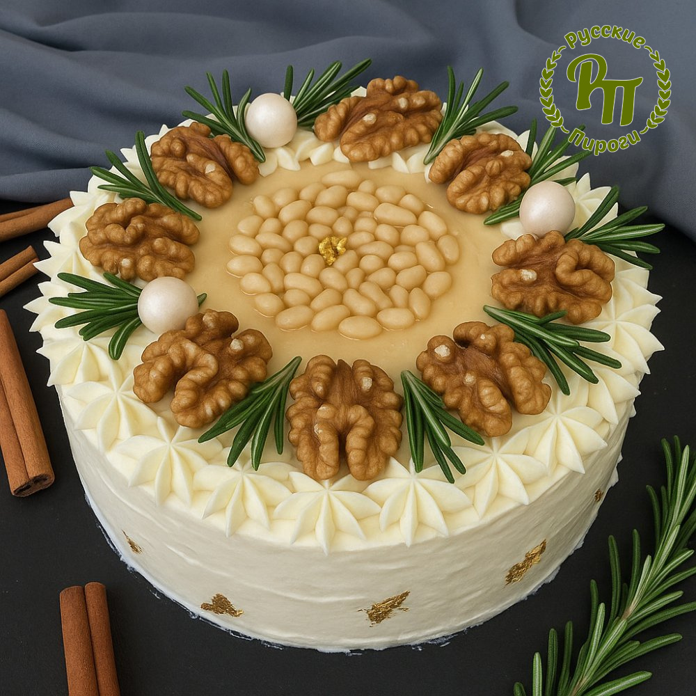 Круглый Наполеон в украшении "Орешек"