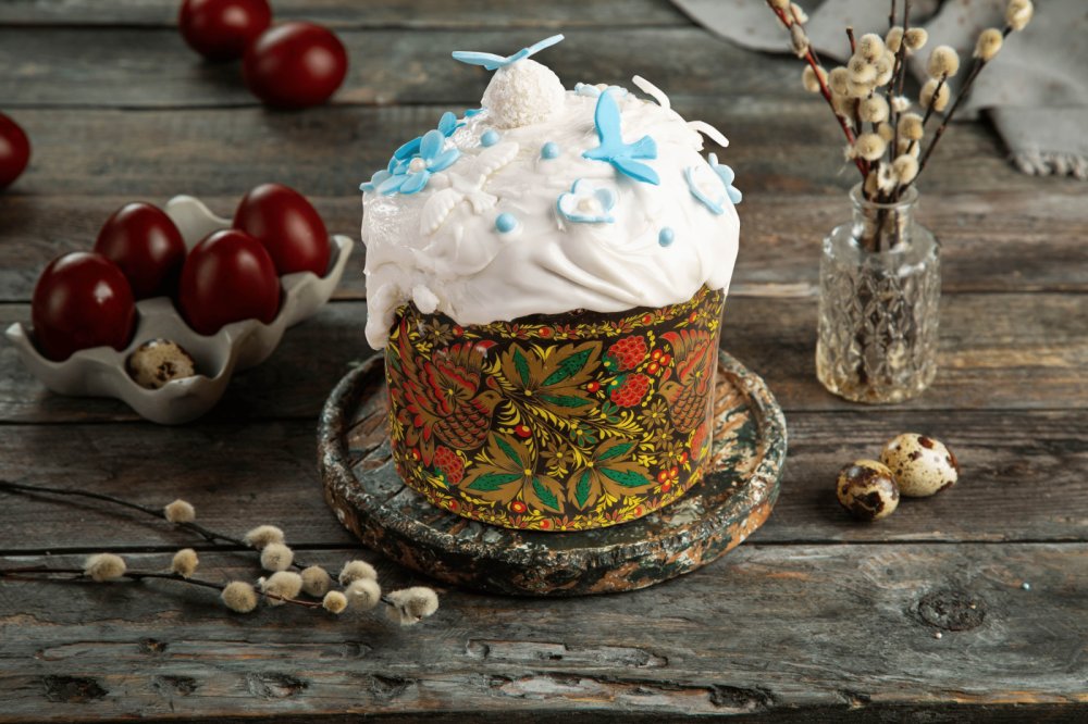  Кулич 650 г с сахарным декором