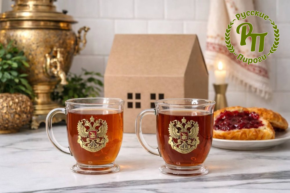 Купеческие кружки "Герб России" 2 шт