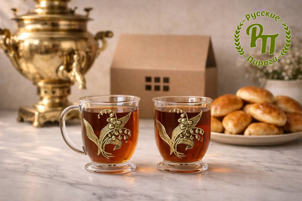 Купеческие кружки "Ландыши"  2 шт