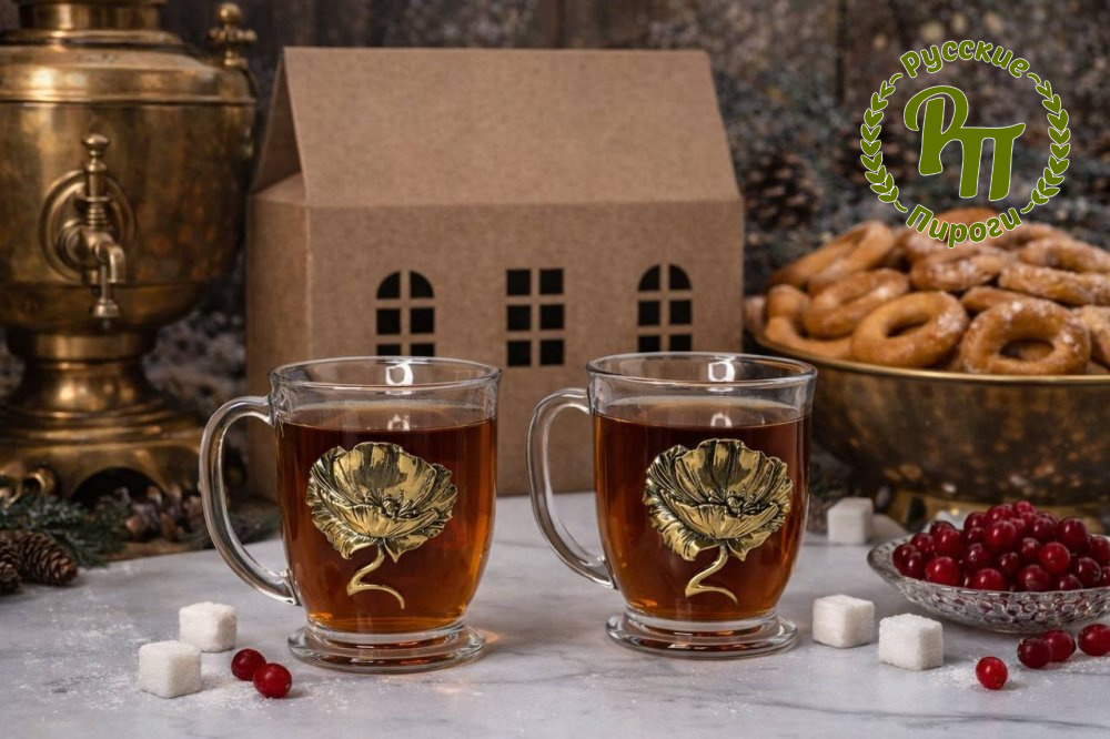 Купеческие кружки "Маки" 2 шт