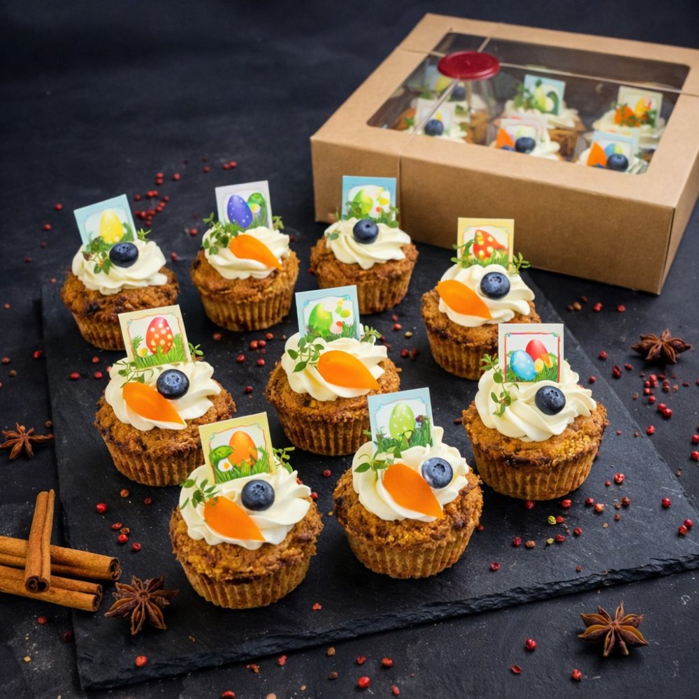 Маффины пасхальные "Морковная вишня" 