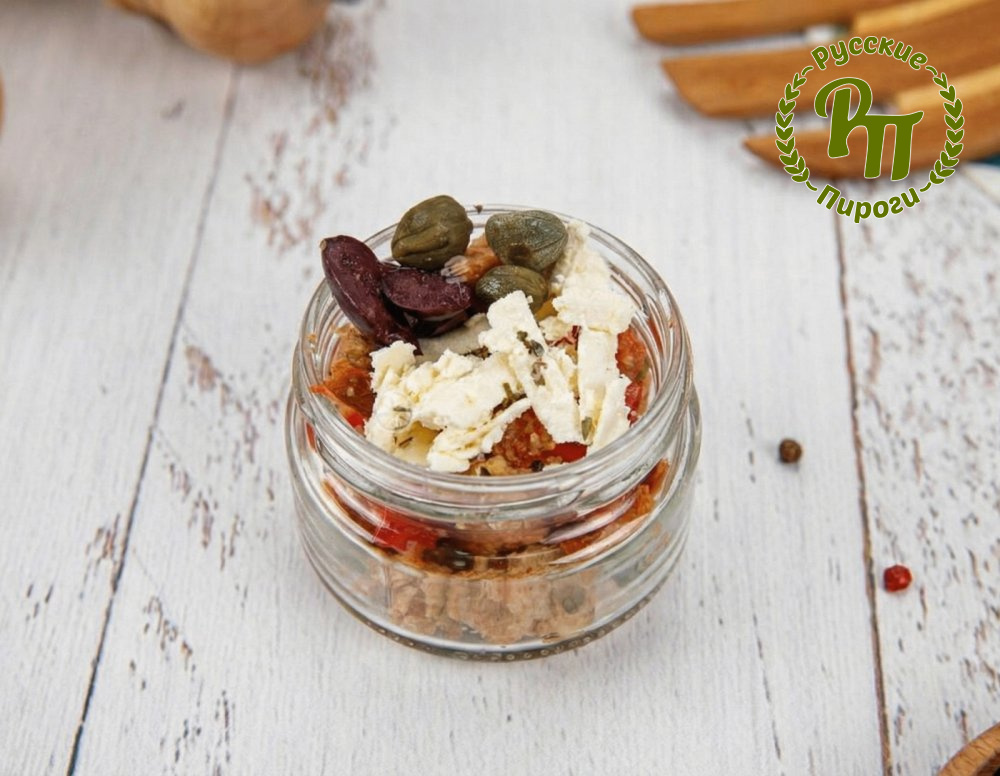 Мини критский салат с сухариками 10 шт