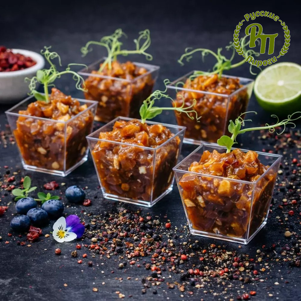 Мини трайфлы "Свинина барбекю"