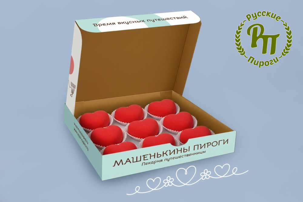 Набор сердец «Гид по Вероне» 9 пирожных