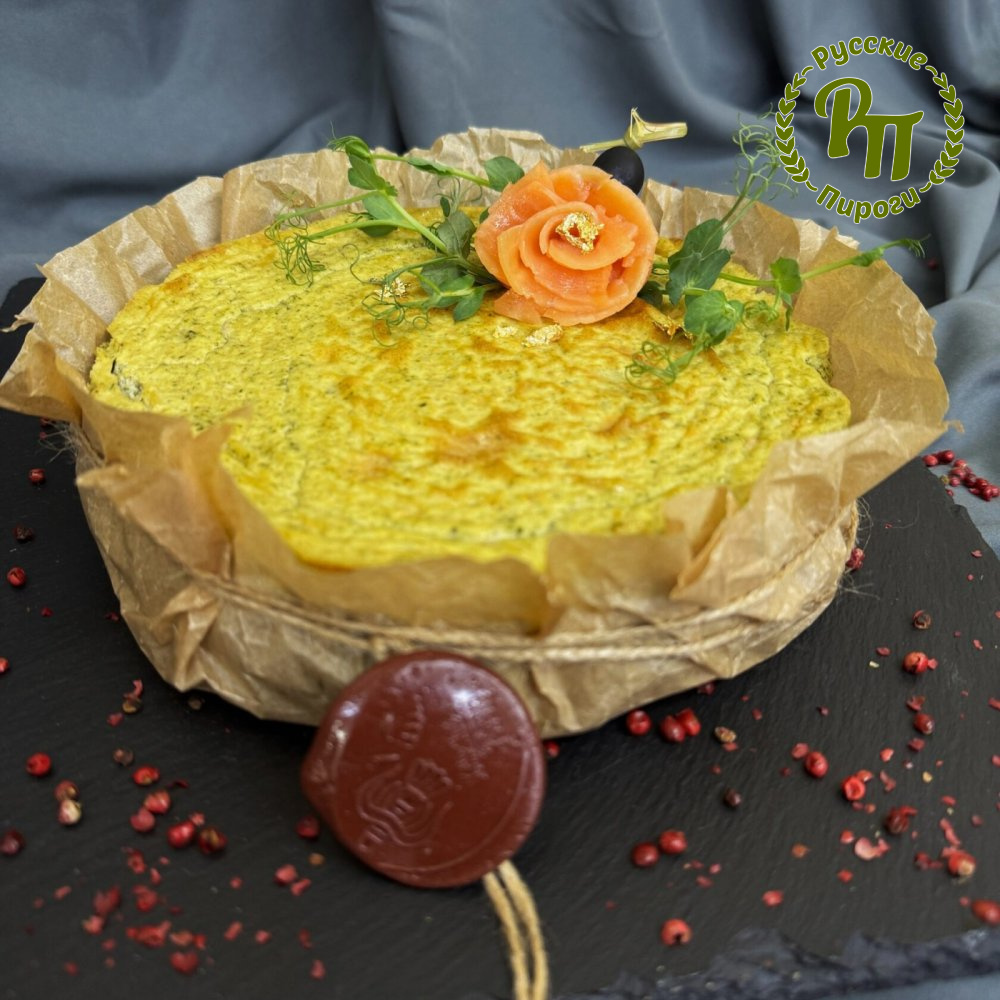 Норвежский чизкейк с горбушей су-вид и шпинатом