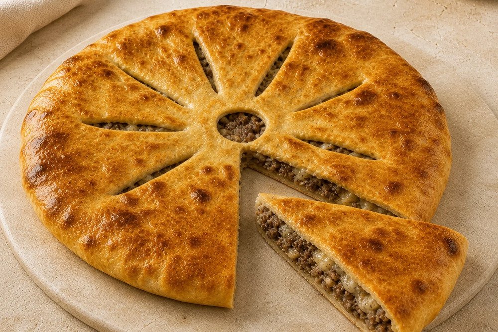 Осетинский пирог с говядиной и сыром, 1 шт.