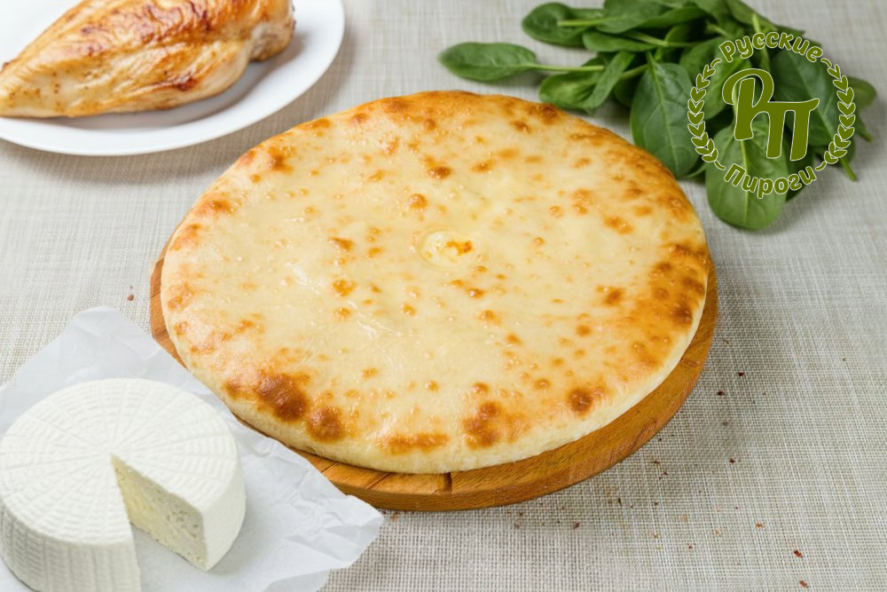 Осетинский пирог с курицей, шпинатом и сыром