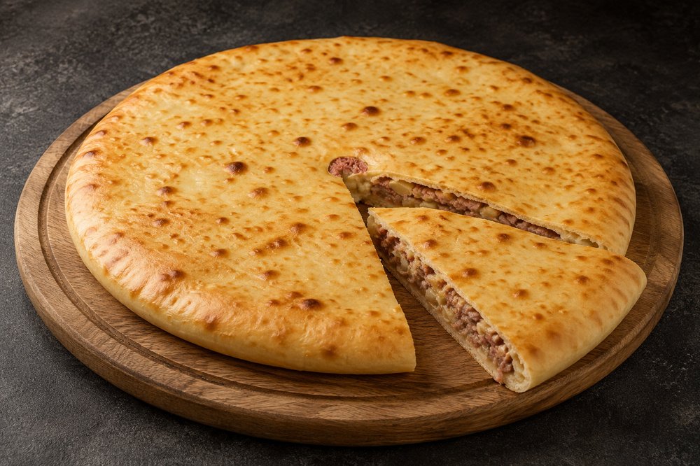 Осетинский пирог с мясом говядины и картошкой
