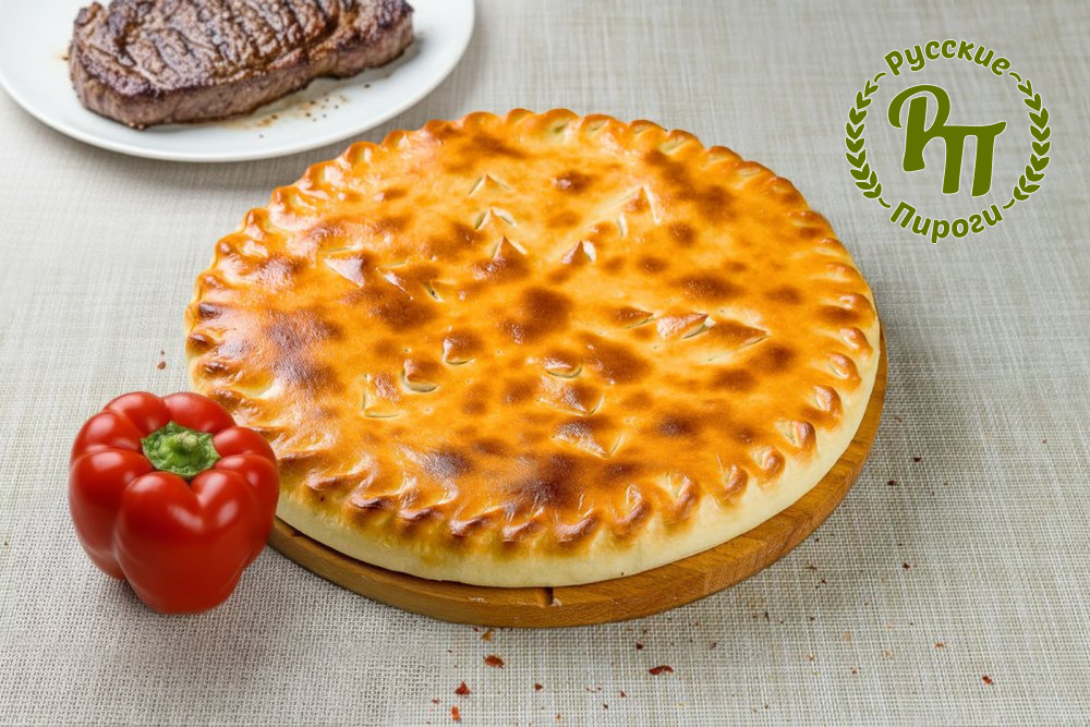 Осетинский пирог с мясом и болгарским перцем