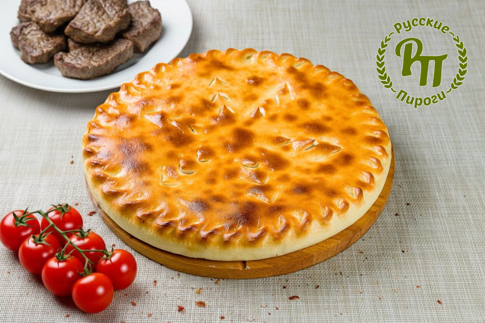 Осетинский пирог с мясом и помидорами
