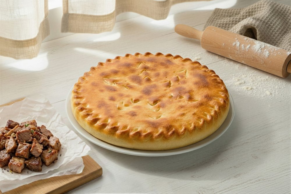 Осетинский пирог с рубленым мясом 