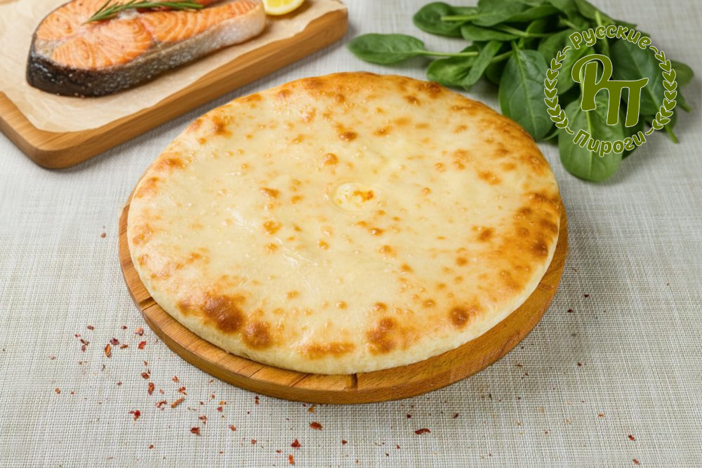 Осетинский пирог с семгой и шпинатом