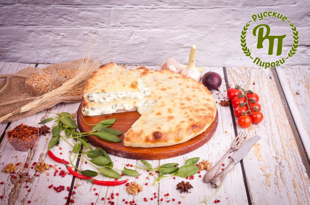 Осетинский пирог с сыром и зеленью