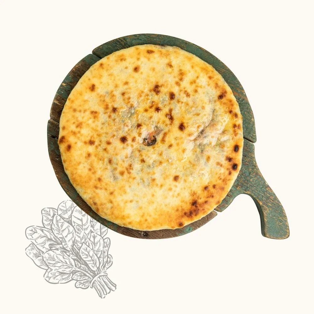 Осетинский пирог со свекольными листьями и сыром