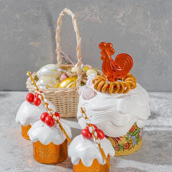 Пасхальный набор куличей "Петушок"