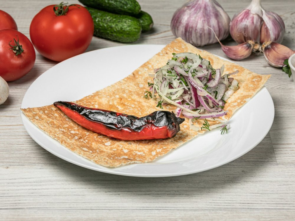 Перец стручковый на углях