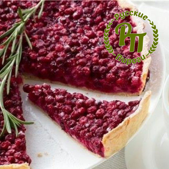 Песочный тарт с брусникой