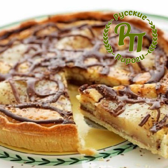 Песочный тарт с грушей и горьким шоколадом