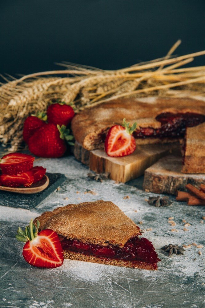 Пирог "Клубника и банан"