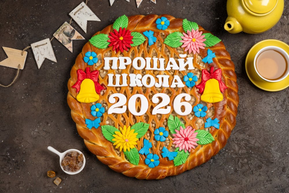 Пирог-открытка "Прощай школа"