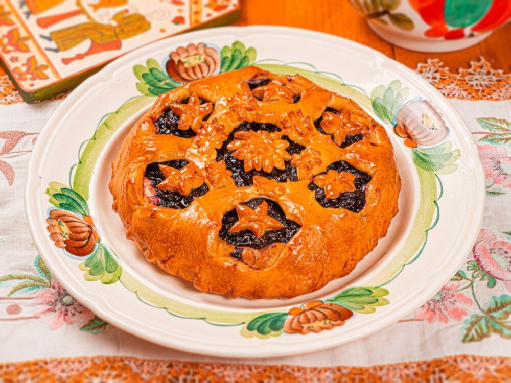 Пирог «Рождественский с черникой»