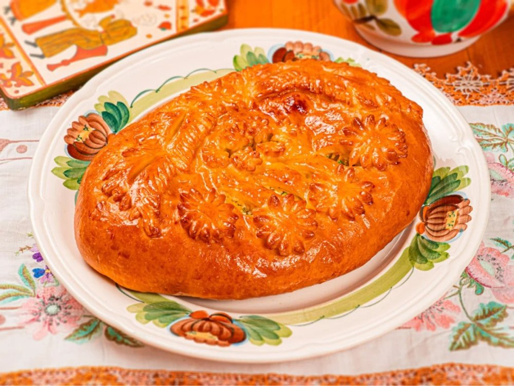 Пирог с яйцом и зеленью