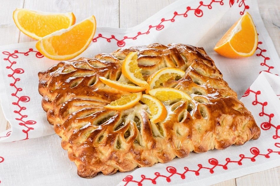 Пирог с апельсином и мёдом