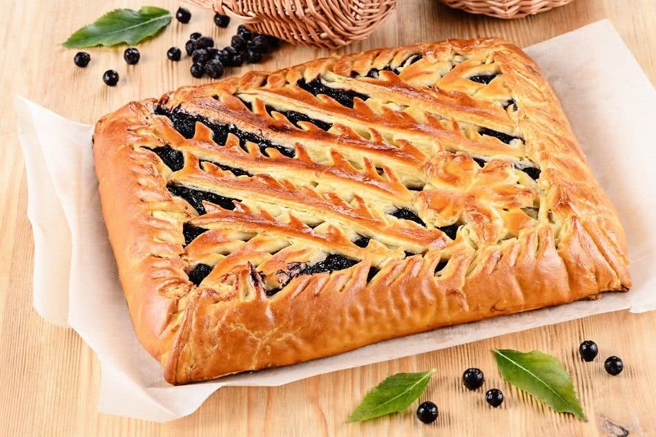 Пирог с черникой