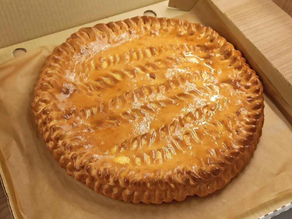 Пирог с горбушей и рисом